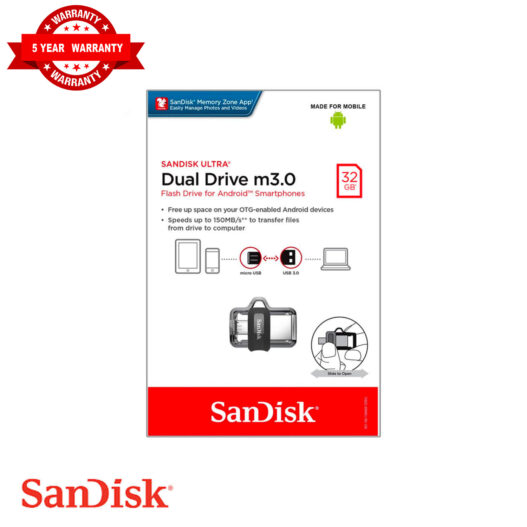 SanDisk 32GB Ultra Dual m3.0 USB 3.0 / micro-USB Flash Drive