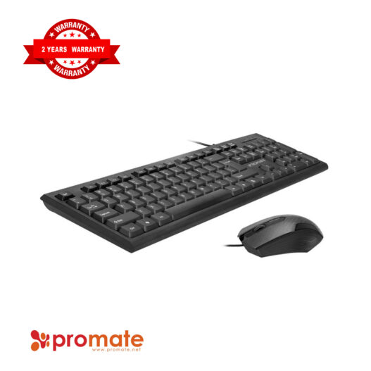 Ergonomic Wired USB Full-Size Keyboard & Mouse Combo