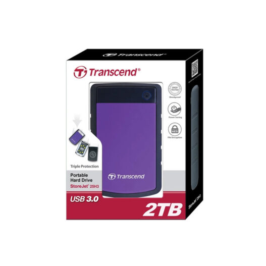 Transcend 2TB External Hard Drive (Purple)