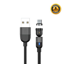 540° Rotate Magnetic Charging Cable Micro (Black)