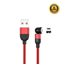 540° Rotate Magnetic Charging Cable ISO (Red)