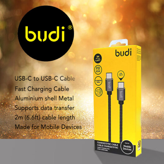 Budi USB-C to USB-C Fast Charging and SYNC Cable (2M) - Image 2