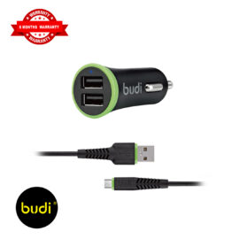 Budi Car charger with USB to Micro USB Cable (17W) - M8J061M-BLK